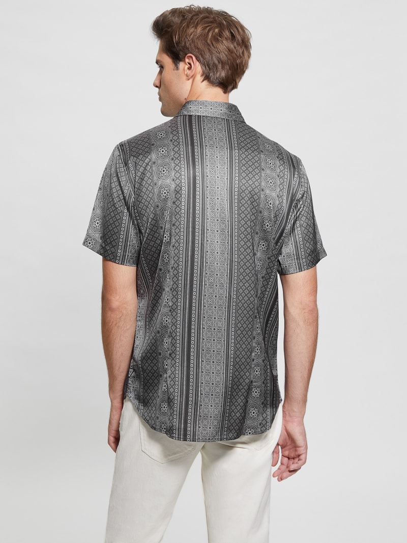 Guess Eco Charm Mosaic Stripe Shirt - Bellview Mosaic Stripe Bl Guess Eco Charm Mosaic Stripe Shirt - Bellview Mosaic Stripe Bl