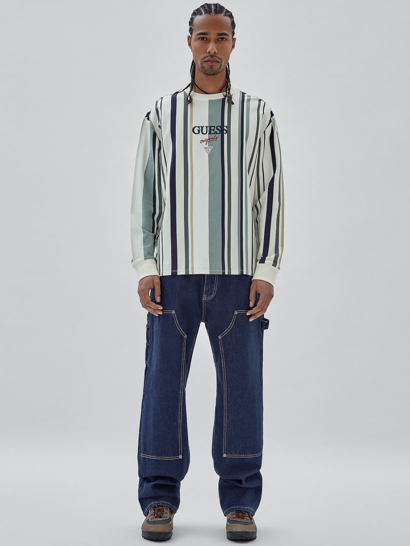 Guess GUESS Originals Striped Tee - Sandy Shore Multi Guess GUESS Originals Striped Tee - Sandy Shore Multi