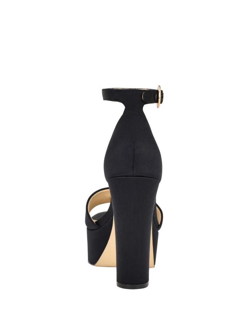 Guess Setone Satin Signature Platform Heels - Black 001 Guess Setone Satin Signature Platform Heels - Black 001
