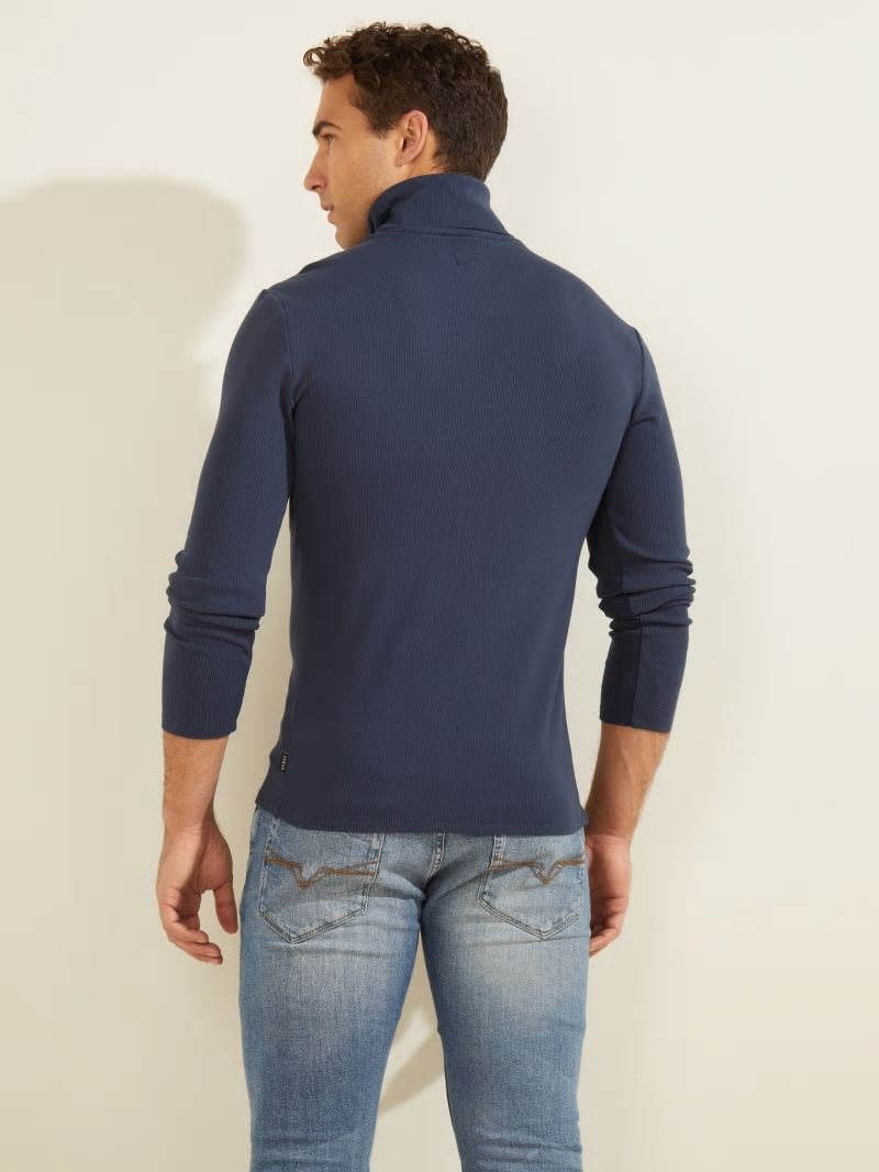 Guess Mateo Turtleneck Tee - Silk Blue Guess Mateo Turtleneck Tee - Silk Blue