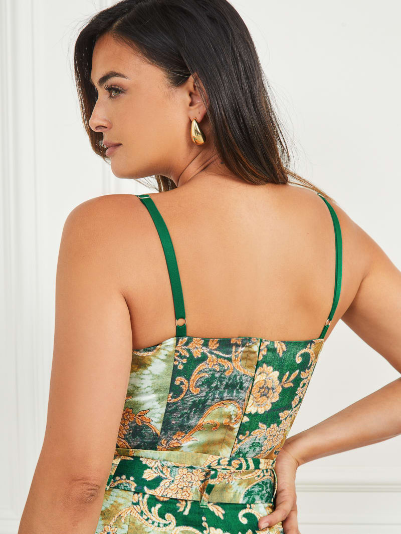 Guess Blossom Satin Corset Top - Heirloom Print Guess Blossom Satin Corset Top - Heirloom Print
