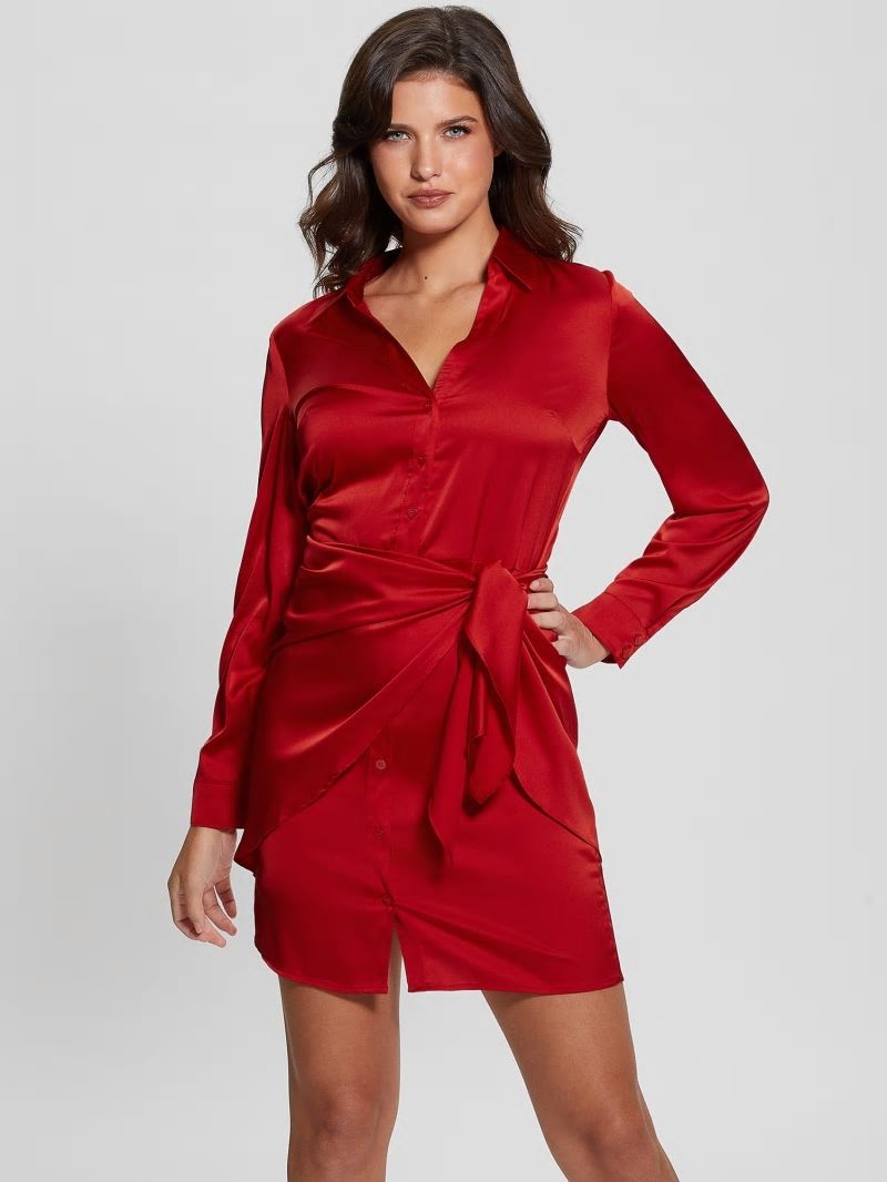 Guess Eco Alya Dress - Bonfire Red Guess Eco Alya Dress - Bonfire Red