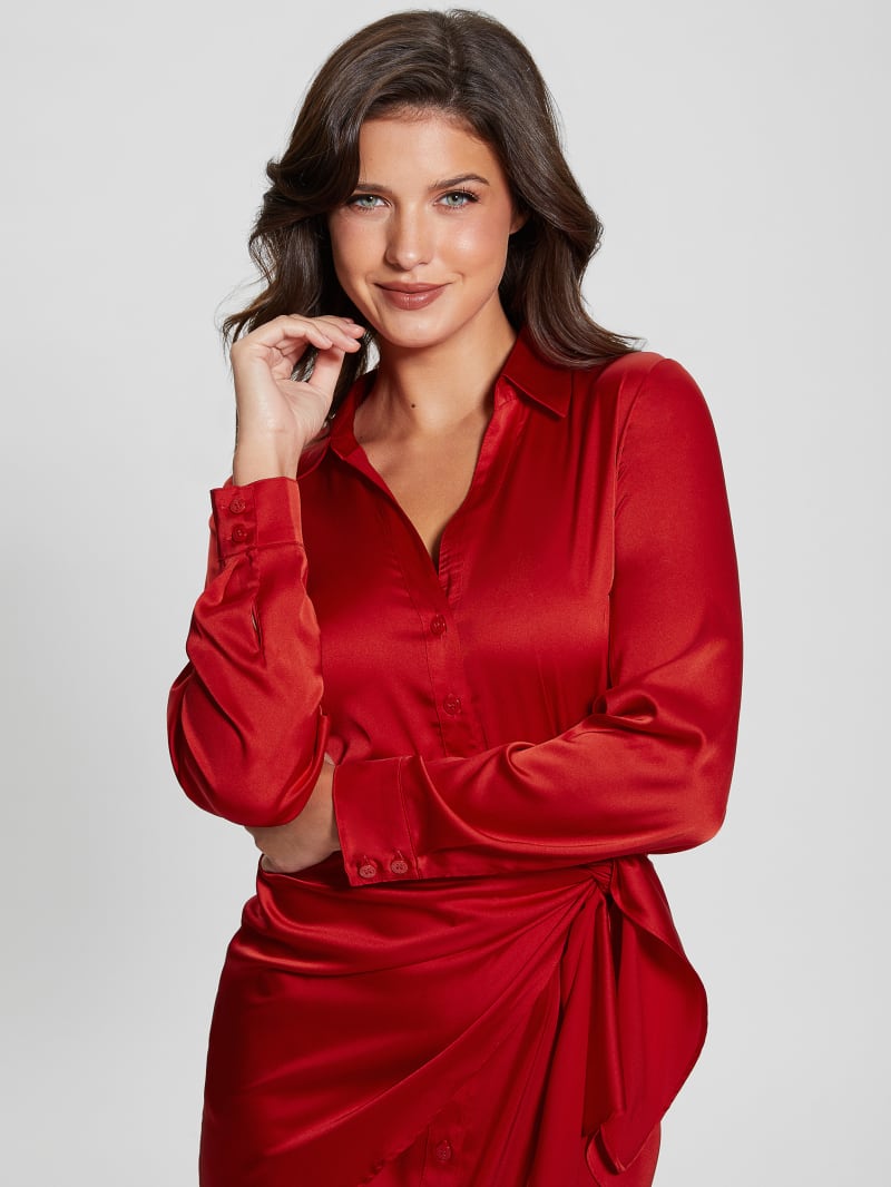 Guess Eco Alya Dress - Bonfire Red Guess Eco Alya Dress - Bonfire Red