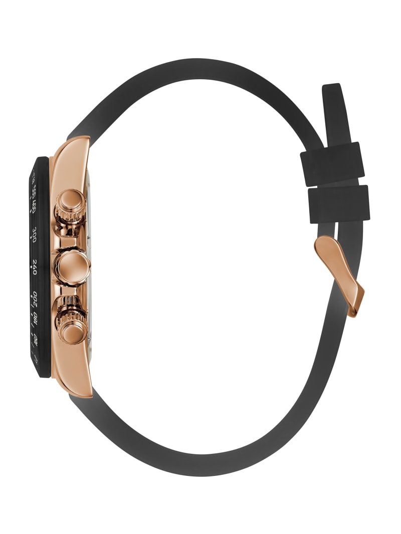 Guess Gold-Tone and Grey Cut-Through Multifunction Watch - Black Snakeskin Guess Gold-Tone and Grey Cut-Through Multifunction Watch - Black Snakeskin