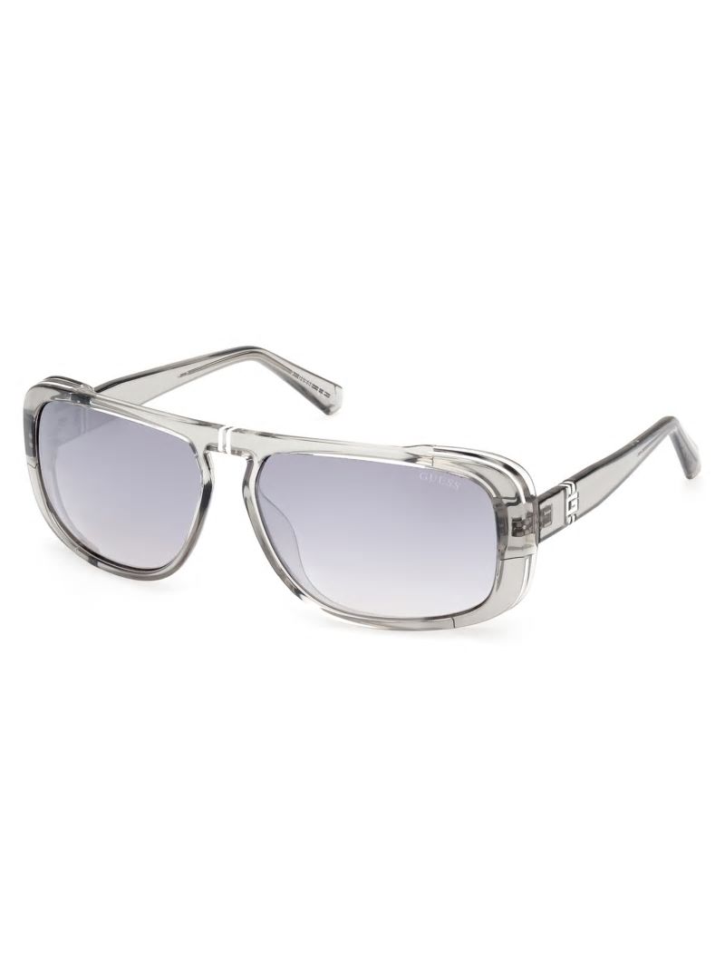 Guess Quincy Plastic Aviator Sunglasses - Grey Guess Quincy Plastic Aviator Sunglasses - Grey