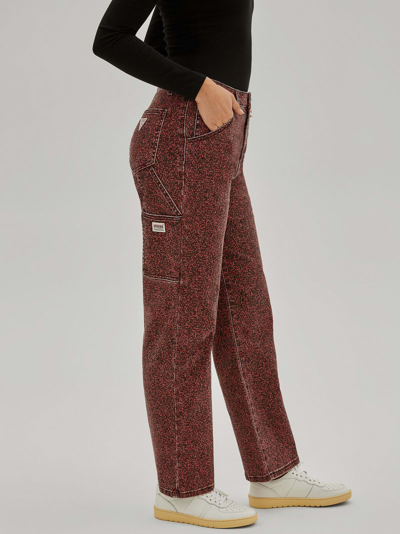 Guess GUESS Originals Composition Print Carpenter Jeans - Heirloom Red Guess GUESS Originals Composition Print Carpenter Jeans - Heirloom Red