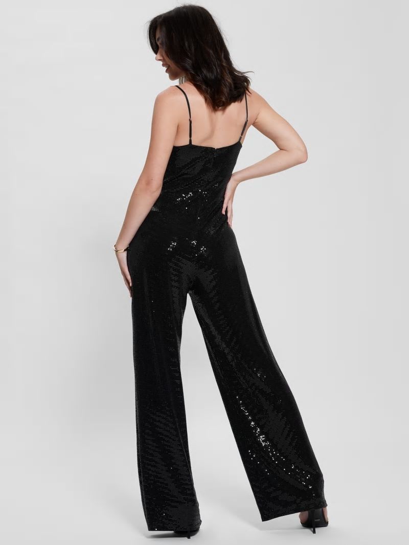 Guess Fiarra Disco Jumpsuit - Jet Black Multi Guess Fiarra Disco Jumpsuit - Jet Black Multi