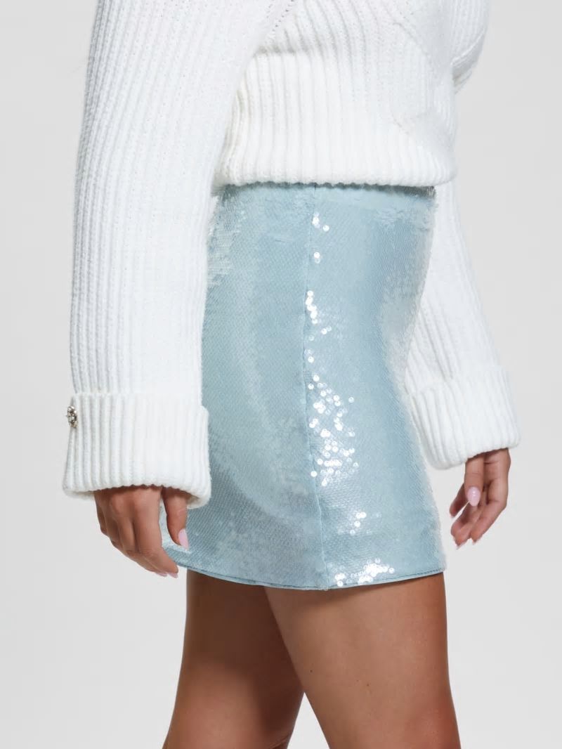 Guess Pelari Sequin Mini Skirt - Silk Gray Multi Guess Pelari Sequin Mini Skirt - Silk Gray Multi