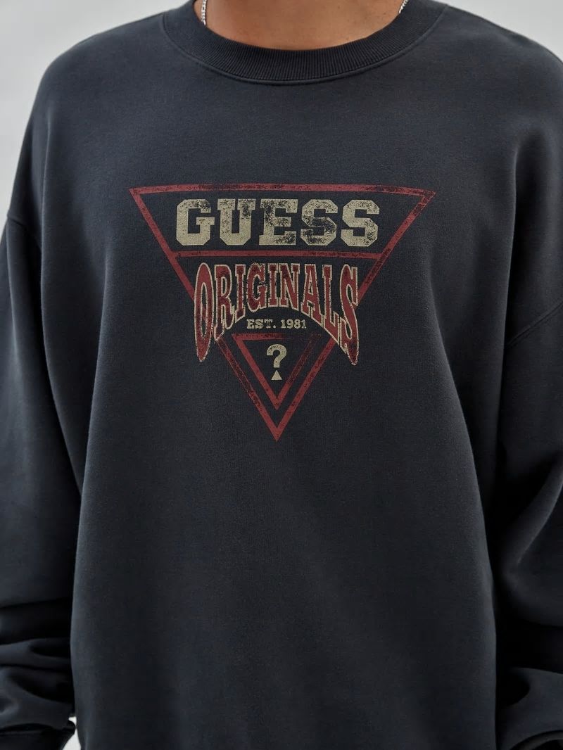 Guess GUESS Originals Vintage Dev Sweatshirt - Jet Black Multi Guess GUESS Originals Vintage Dev Sweatshirt - Jet Black Multi