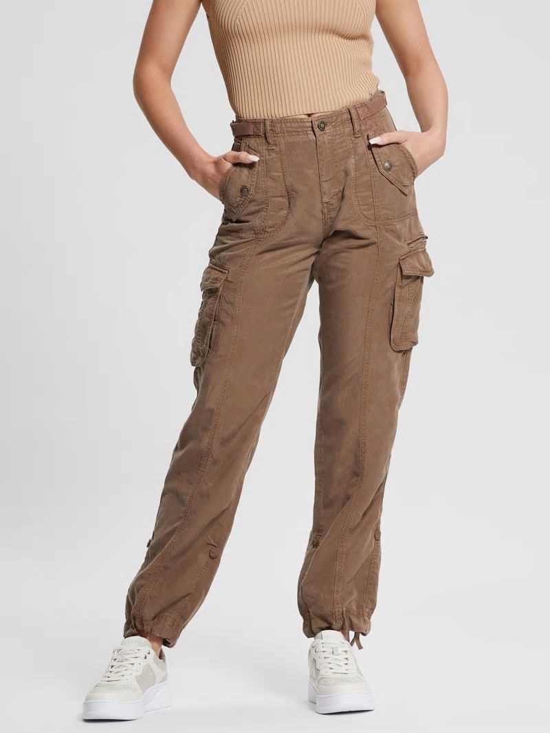 Guess Eco Nessi Cargo Pants - Silk Taupe Multi Guess Eco Nessi Cargo Pants - Silk Taupe Multi