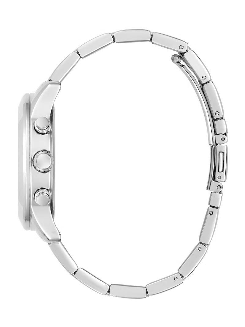 Guess Silver-Tone Colored Crystal Multifunction Watch - Silver Guess Silver-Tone Colored Crystal Multifunction Watch - Silver