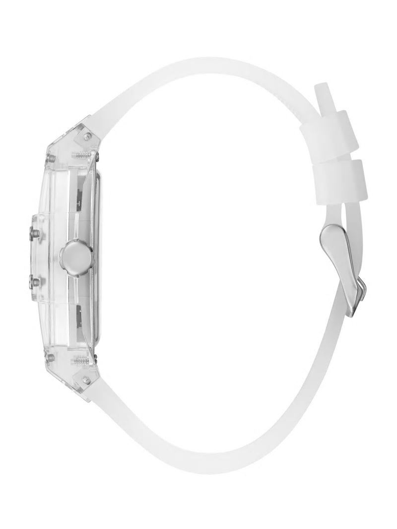 Guess Transparent And Silver-Tone Multifunction Watch - Silver Guess Transparent And Silver-Tone Multifunction Watch - Silver