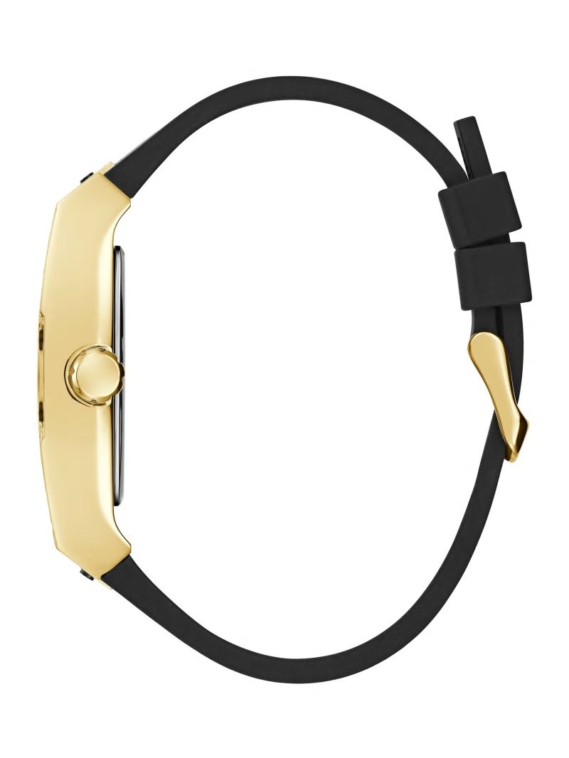 Guess Legend Cut-Through Silicon Analog Watch - Black Snakeskin Guess Legend Cut-Through Silicon Analog Watch - Black Snakeskin