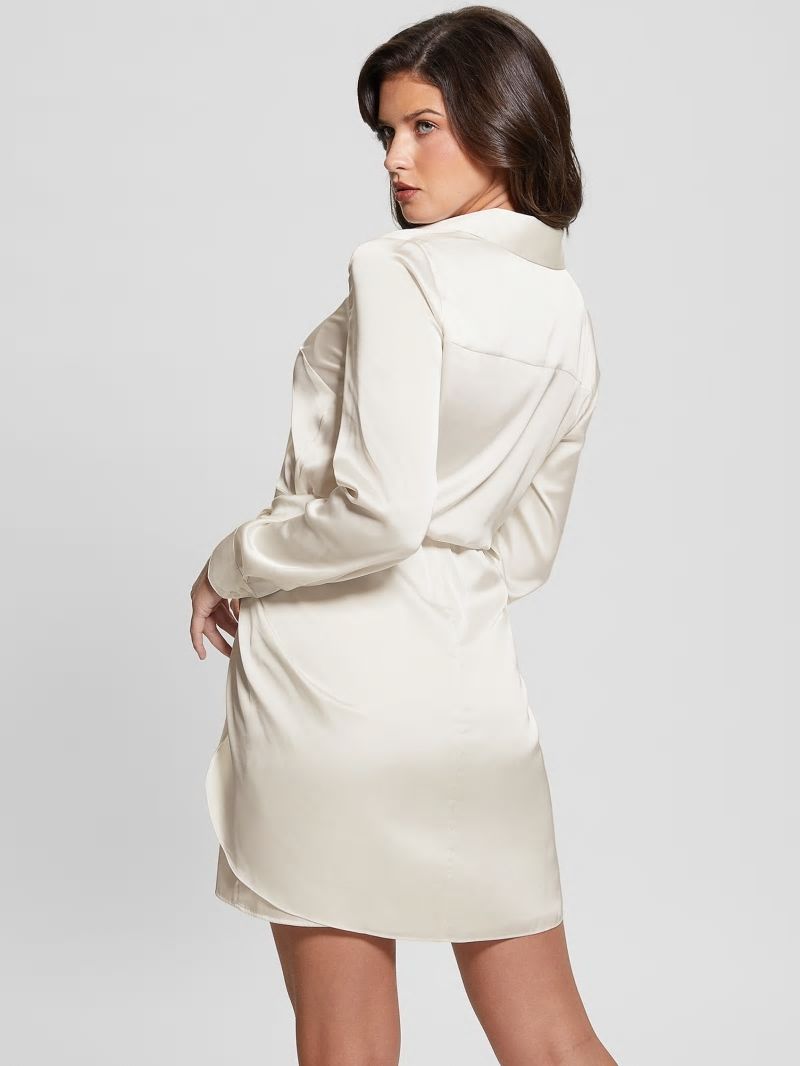 Guess Eco Alya Dress - Cream White Guess Eco Alya Dress - Cream White