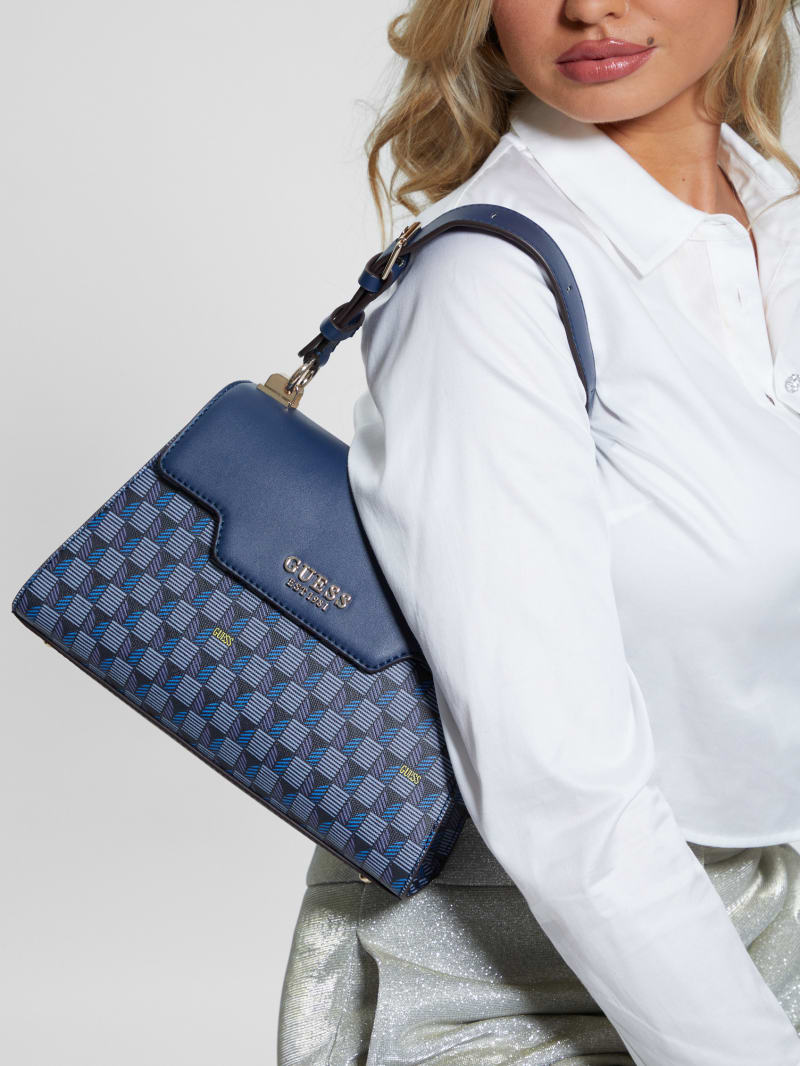 Guess Hallie Mini Fold-Over Flap Crossbody - Burnt Orange Guess Hallie Mini Fold-Over Flap Crossbody - Burnt Orange