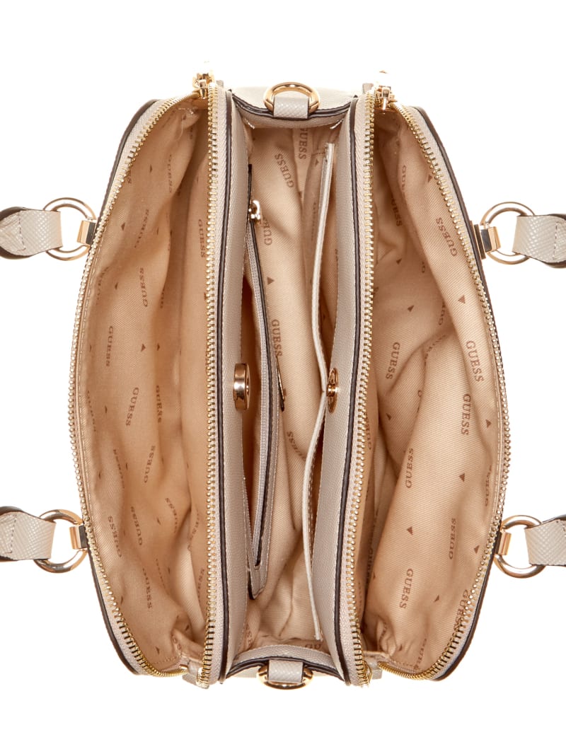 Guess Brynlee Small Status Satchel - White Guess Brynlee Small Status Satchel - White