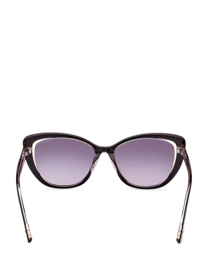 Guess Breast Cancer Awareness Cat Eye Sunglasses - Silver Guess Breast Cancer Awareness Cat Eye Sunglasses - Silver
