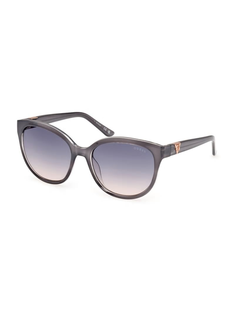 Guess Milky Plastic Cat-Eye Sunglasses - Blue Guess Milky Plastic Cat-Eye Sunglasses - Blue