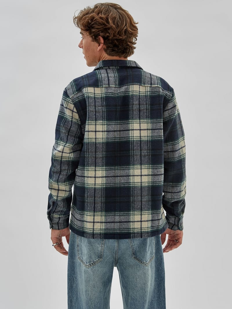 Guess GUESS Originals Plaid Overshirt - Go Navy Plaid Guess GUESS Originals Plaid Overshirt - Go Navy Plaid