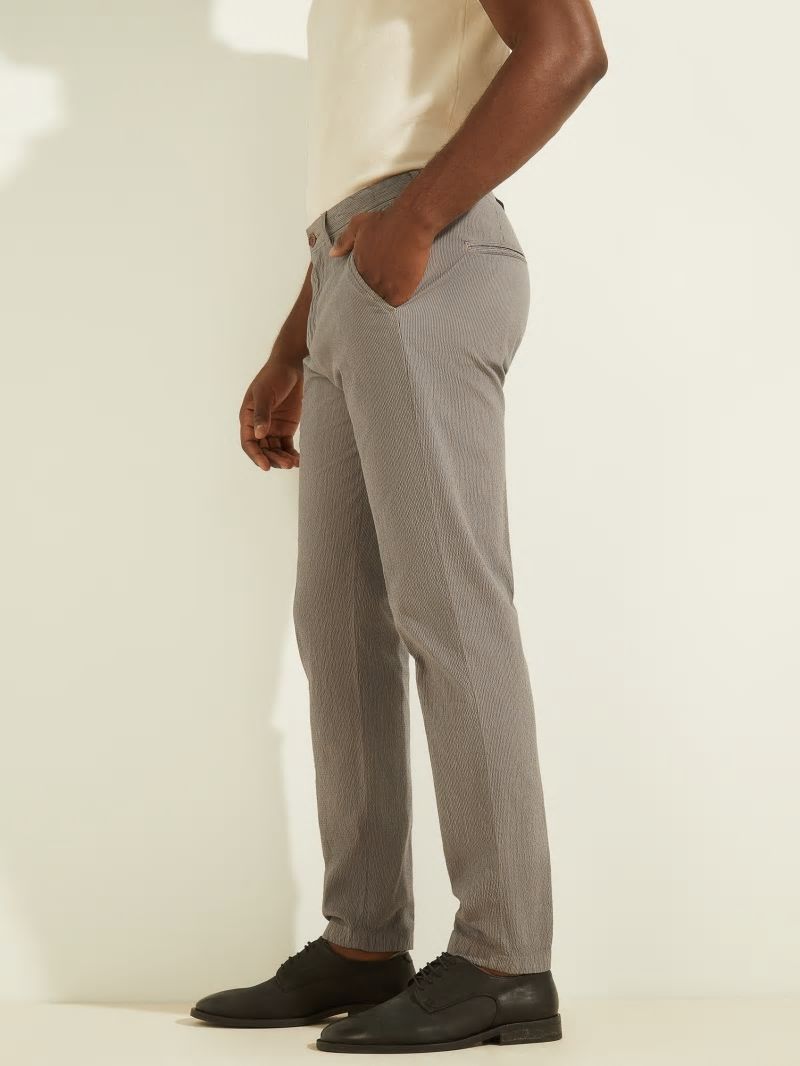 Guess New Original Chino Pant - Sandal Wood/Black Stripes Guess New Original Chino Pant - Sandal Wood/Black Stripes