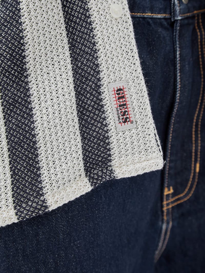 Guess GUESS Originals Open-Knit Camp Shirt - Sandy Shore Multi Guess GUESS Originals Open-Knit Camp Shirt - Sandy Shore Multi