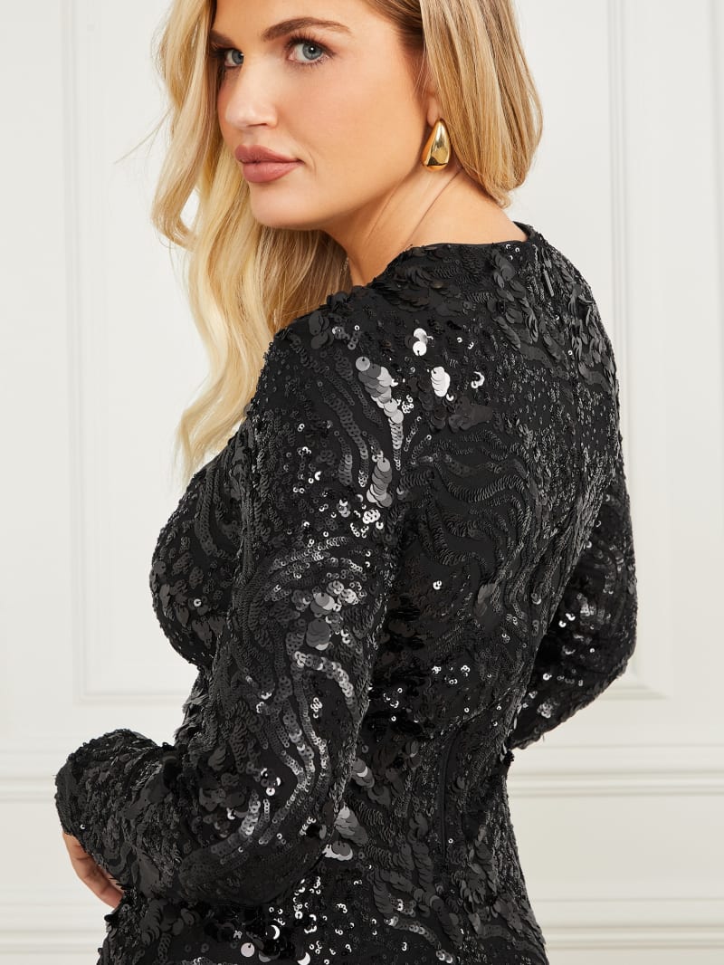 Guess Tera Sequin Dress - Jet Black Multi Guess Tera Sequin Dress - Jet Black Multi