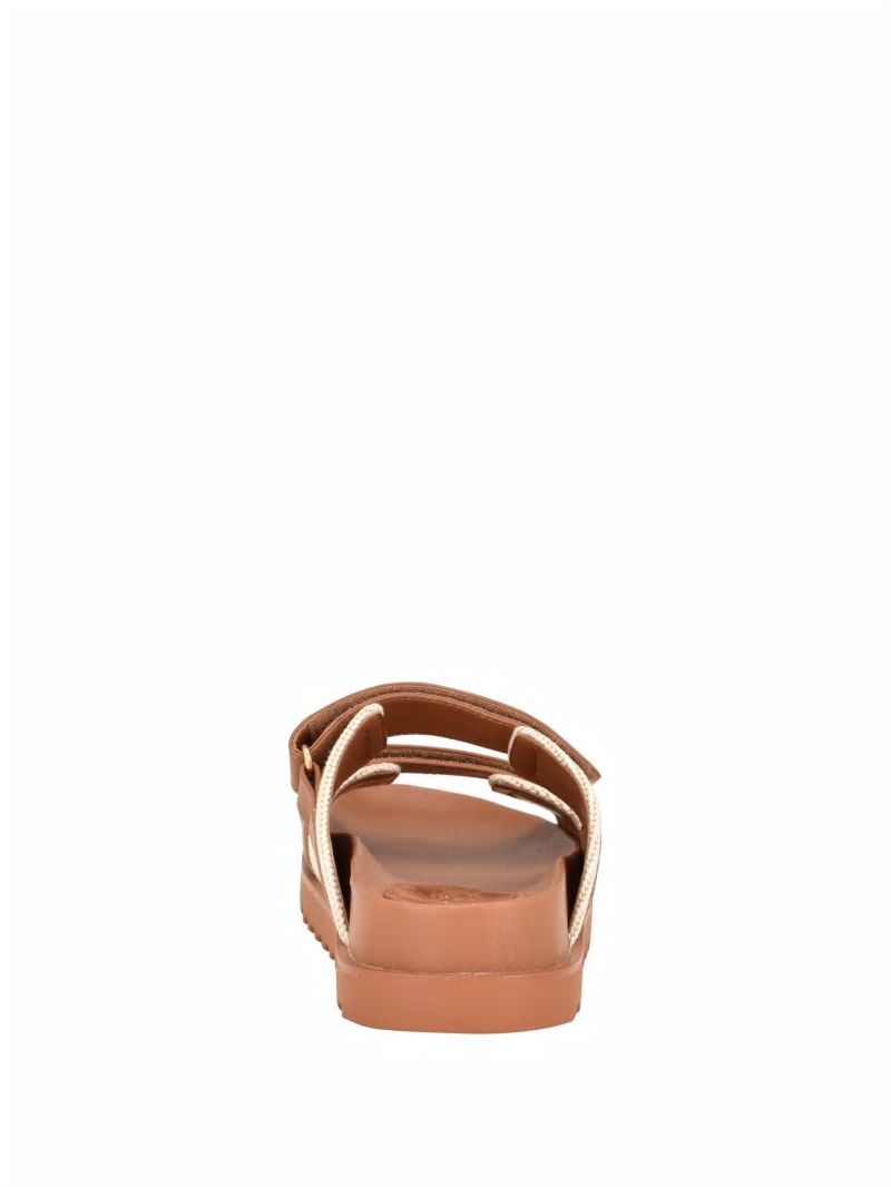 Guess Fabulon Quattro G Two-Strap Slides - Medium Brown Guess Fabulon Quattro G Two-Strap Slides - Medium Brown