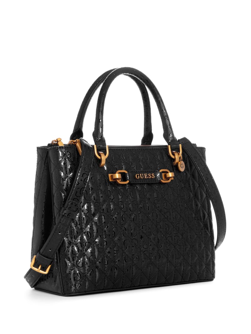 Guess Aveta Status Satchel - Black Guess Aveta Status Satchel - Black