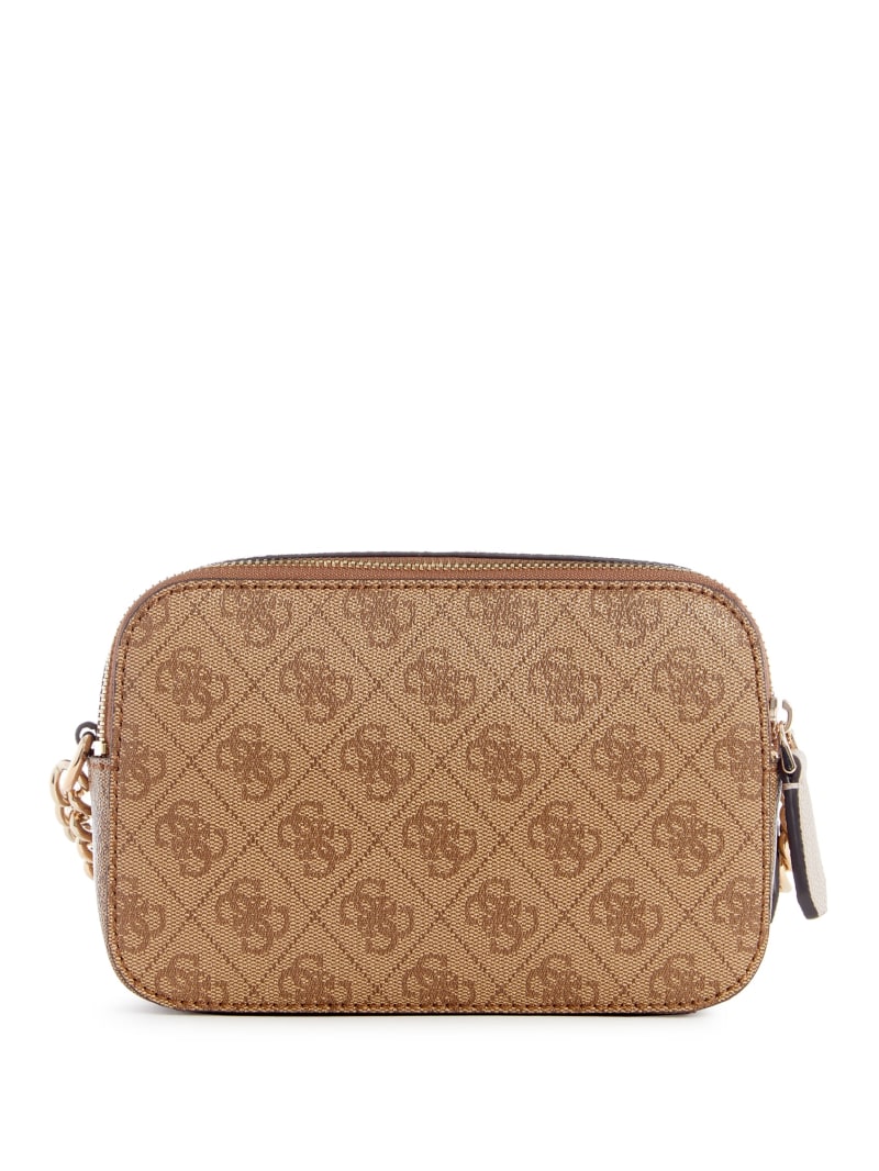 Guess Noelle Quatto G Camera Crossbody - Latte Logo Guess Noelle Quatto G Camera Crossbody - Latte Logo