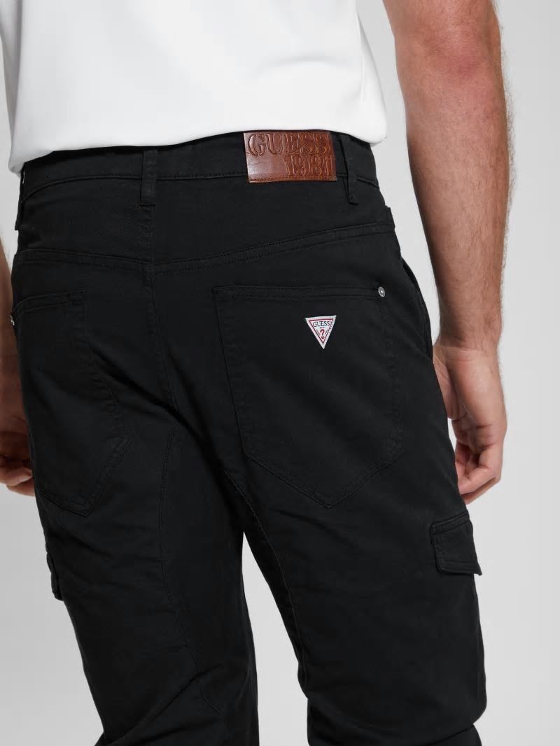 Guess New Kombat Tapered Twill Pants - Black Guess New Kombat Tapered Twill Pants - Black