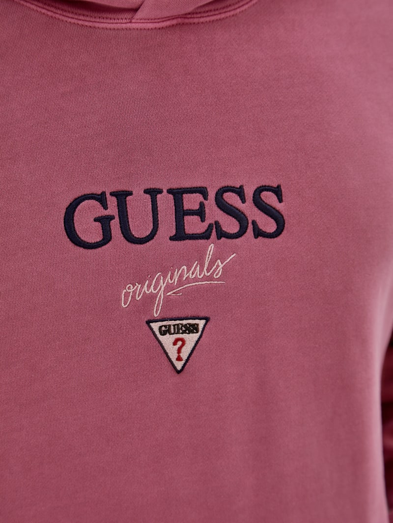 Guess GUESS Originals Baker Logo Hoodie - Distressed Damson Multi Guess GUESS Originals Baker Logo Hoodie - Distressed Damson Multi