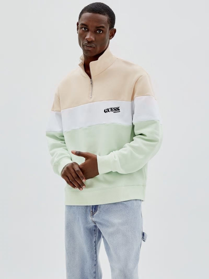 Guess GUESS Originals Half-Zip Pullover - Morning Haze Multi Guess GUESS Originals Half-Zip Pullover - Morning Haze Multi