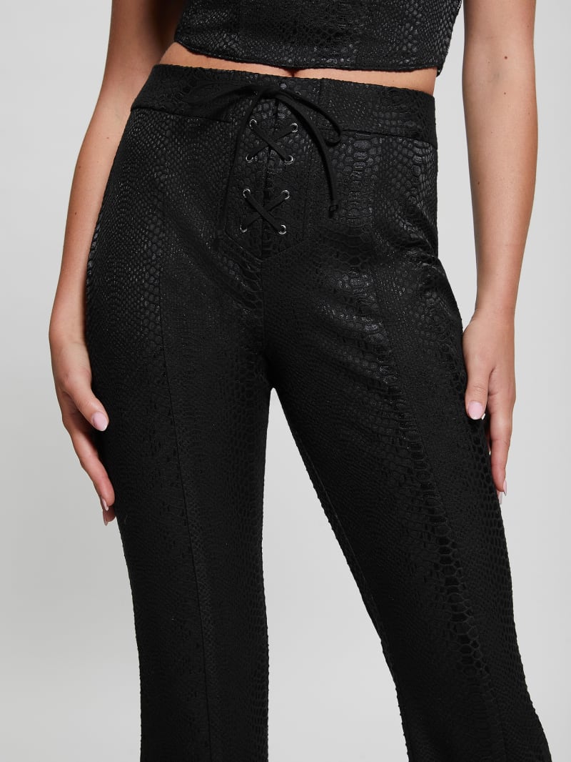 Guess Kiersten Lace-Up Pants - Black Guess Kiersten Lace-Up Pants - Black
