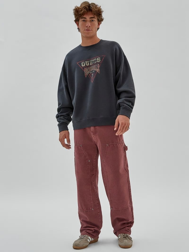 Guess GUESS Originals Canvas Carpenter Pant - Washed Red Canvas Guess GUESS Originals Canvas Carpenter Pant - Washed Red Canvas