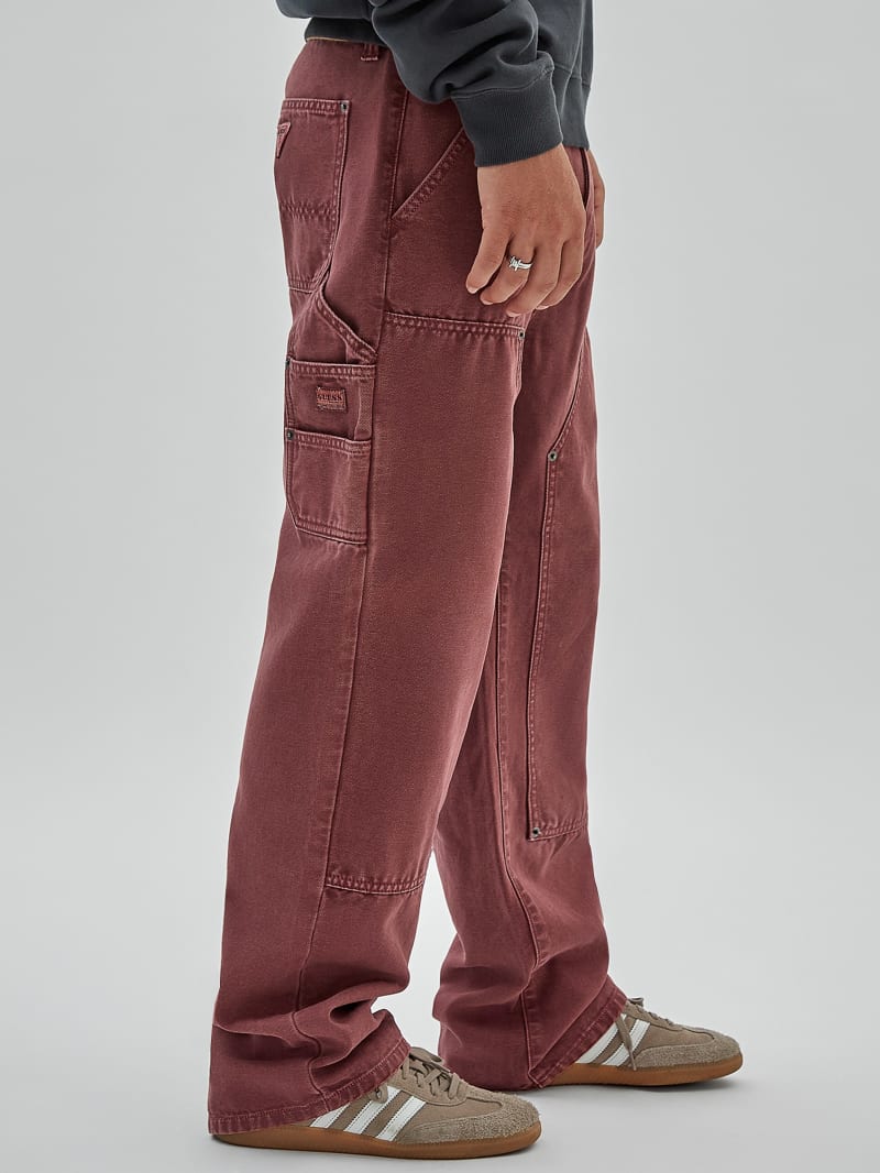 Guess GUESS Originals Canvas Carpenter Pant - Washed Red Canvas Guess GUESS Originals Canvas Carpenter Pant - Washed Red Canvas