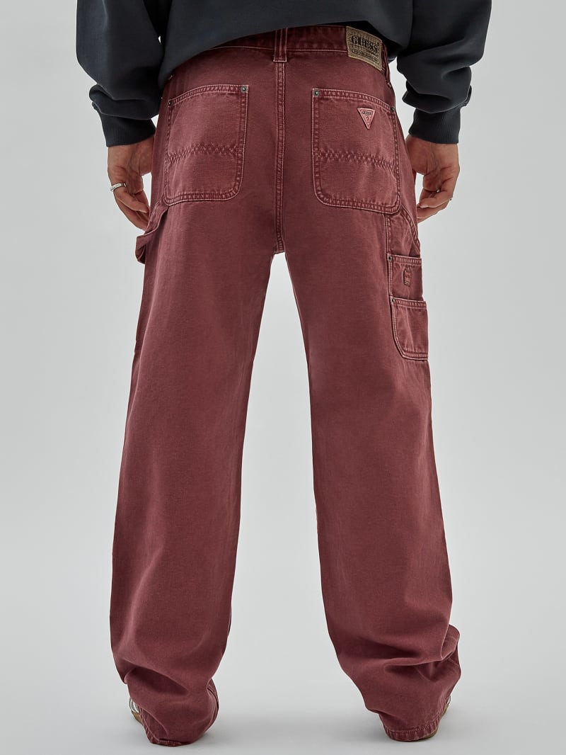 Guess GUESS Originals Canvas Carpenter Pant - Washed Red Canvas Guess GUESS Originals Canvas Carpenter Pant - Washed Red Canvas