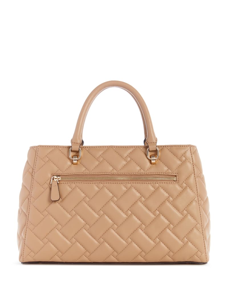 Guess Alanna Girlfriend Satchel - Beige Overflow Guess Alanna Girlfriend Satchel - Beige Overflow