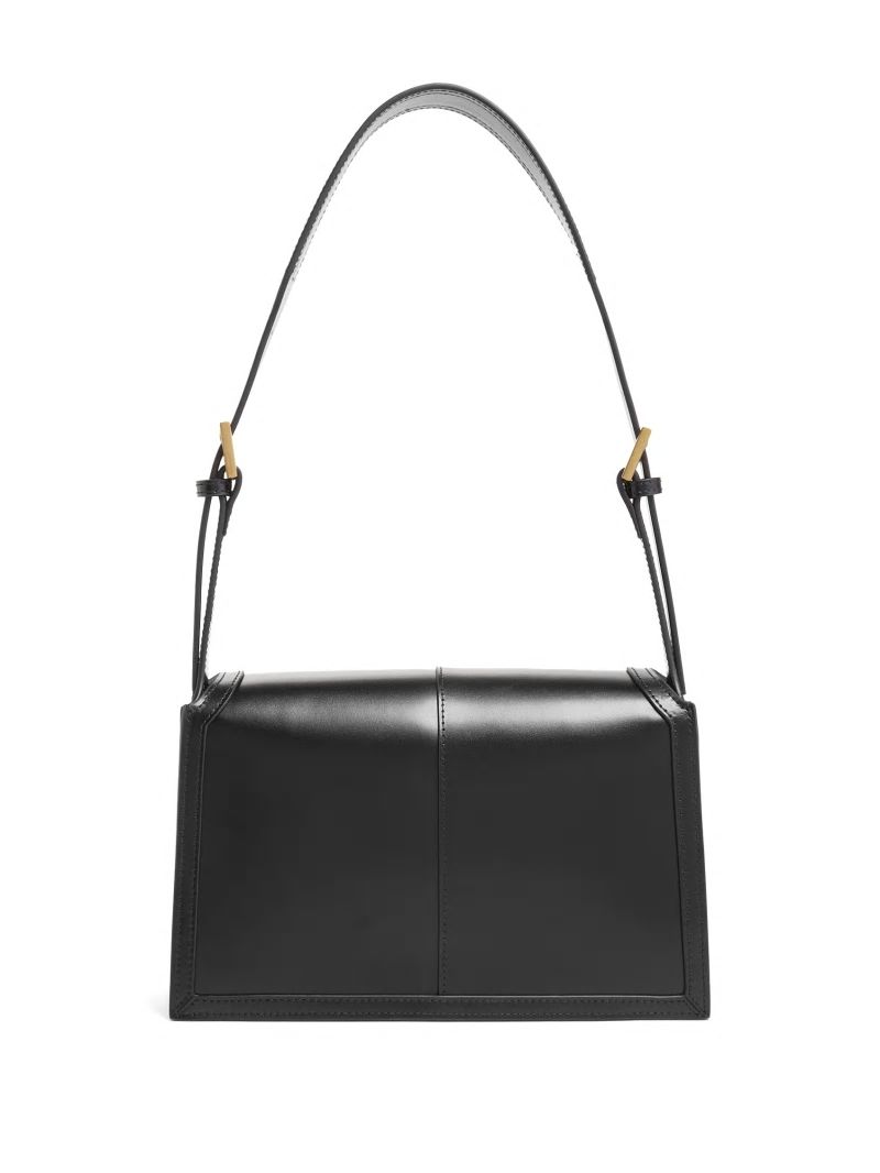 Guess Isa Convertible Leather Bag - Black Guess Isa Convertible Leather Bag - Black
