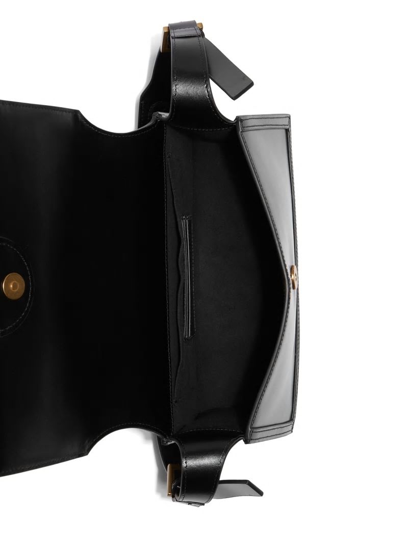 Guess Isa Convertible Leather Bag - Black Guess Isa Convertible Leather Bag - Black