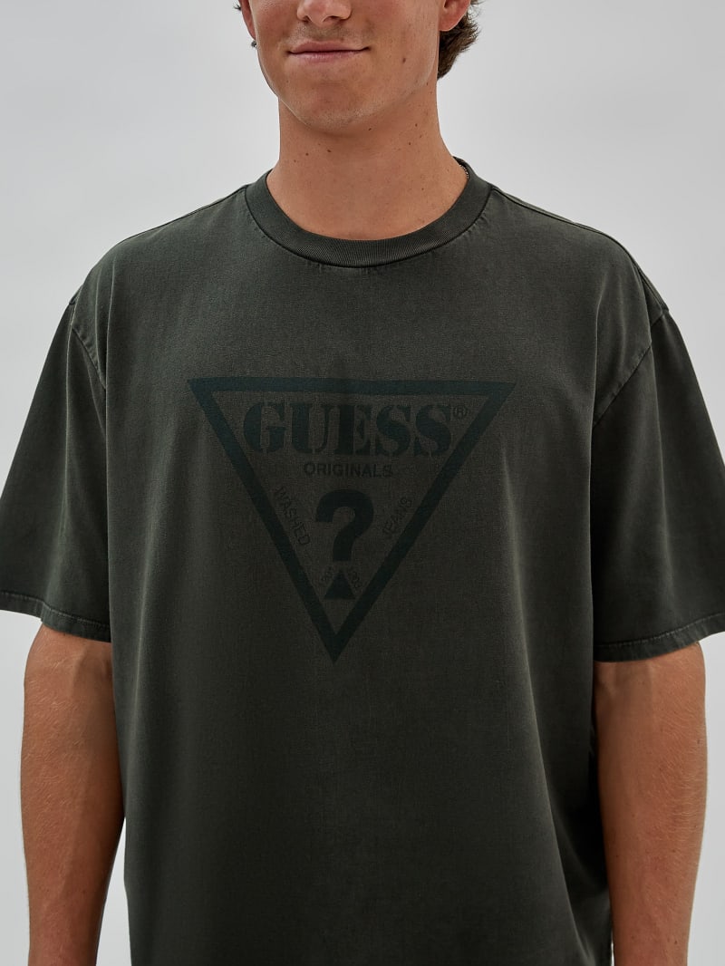 Guess GUESS Originals Triangle Tee - Green Duffel Multi Guess GUESS Originals Triangle Tee - Green Duffel Multi