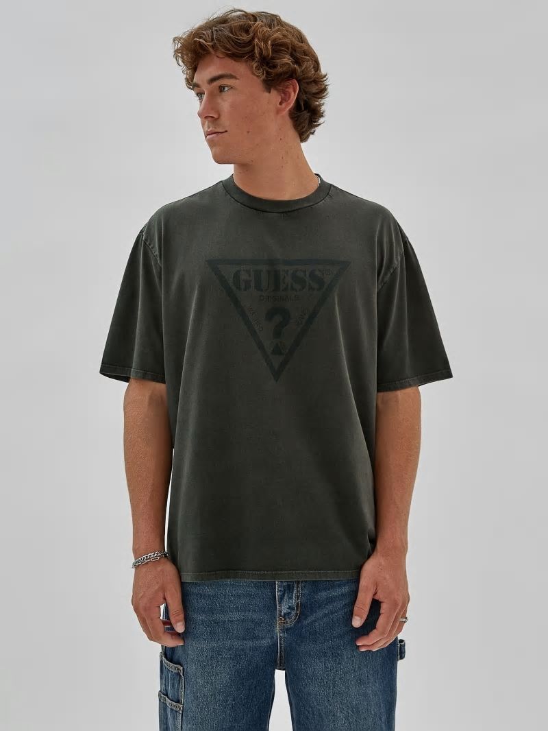 Guess GUESS Originals Triangle Tee - Green Duffel Multi Guess GUESS Originals Triangle Tee - Green Duffel Multi