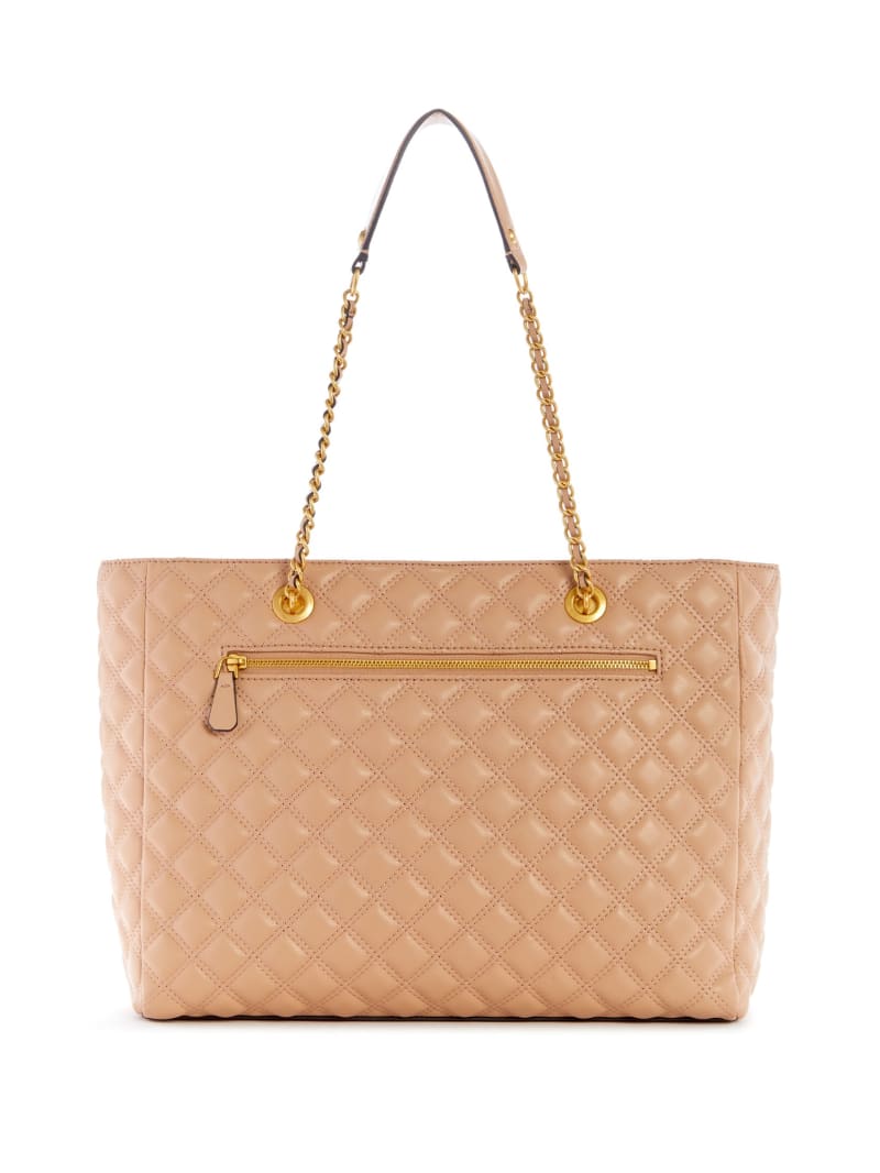 Guess Giully Quilted Tote Bag - Beige Overflow Guess Giully Quilted Tote Bag - Beige Overflow