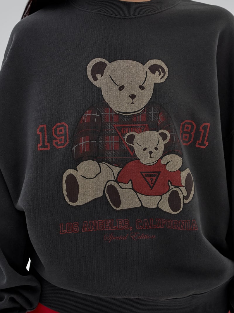 Guess GUESS Originals Bear Oversize Crewneck - Jet Black Multi Guess GUESS Originals Bear Oversize Crewneck - Jet Black Multi