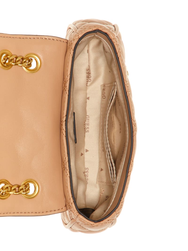 Guess Giully Mini Convertible Crossbody - Beige Overflow Guess Giully Mini Convertible Crossbody - Beige Overflow