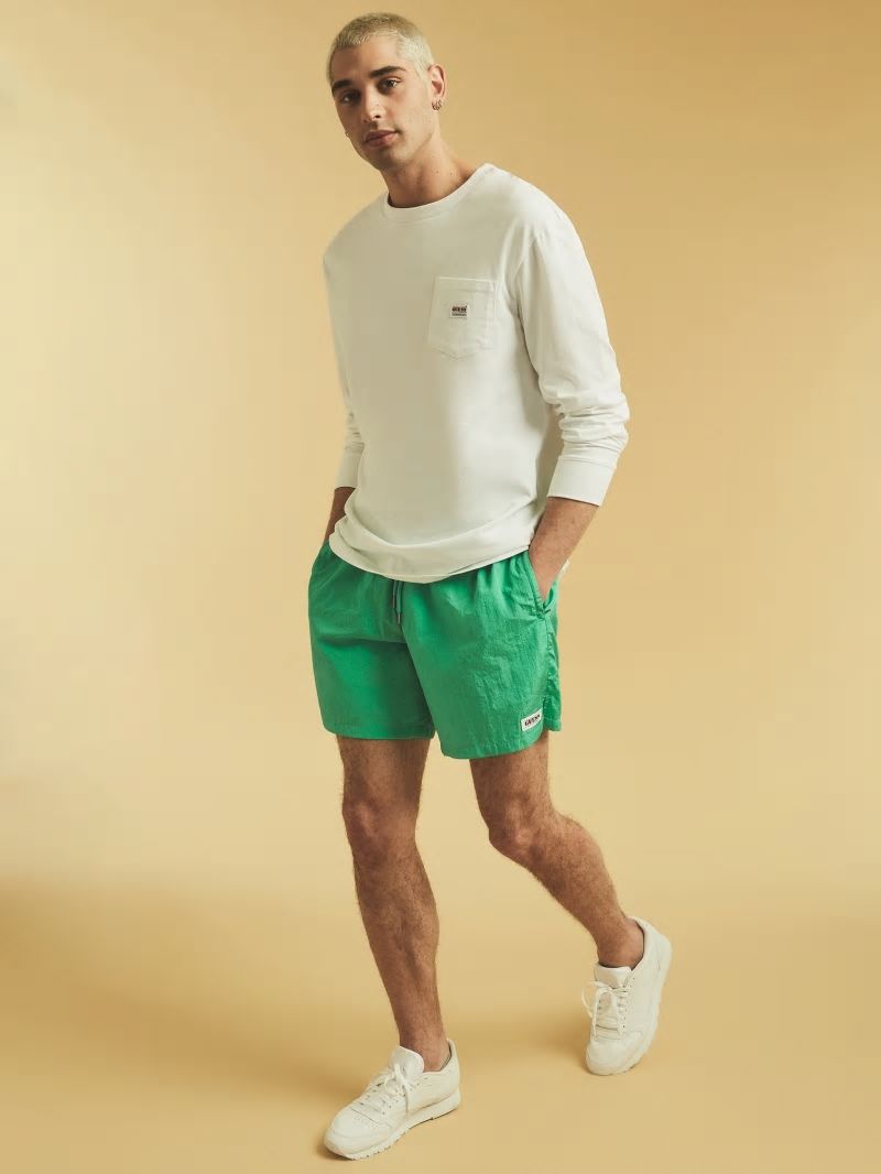 Guess GUESS Originals Kit Nylon Shorts - Rush Green Guess GUESS Originals Kit Nylon Shorts - Rush Green