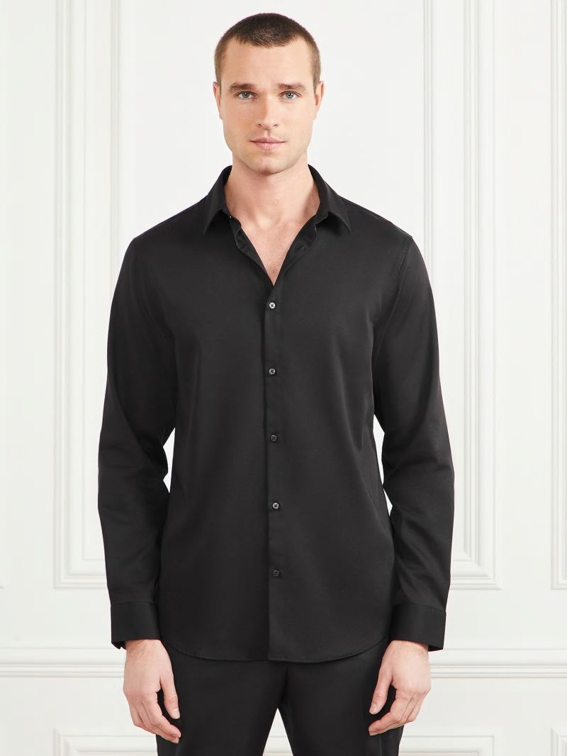 Guess Eco Jacob It Notched Shirt - Black Guess Eco Jacob It Notched Shirt - Black