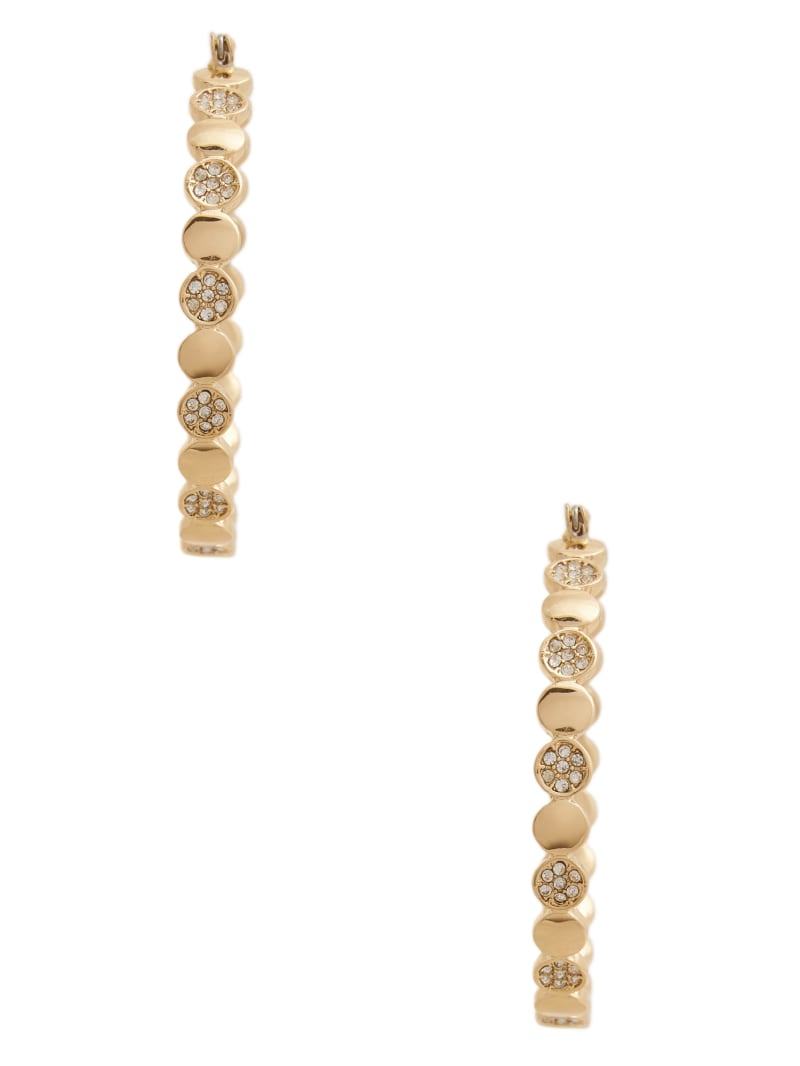 Guess Statement Stones Hoop Earrings - Gold Guess Statement Stones Hoop Earrings - Gold