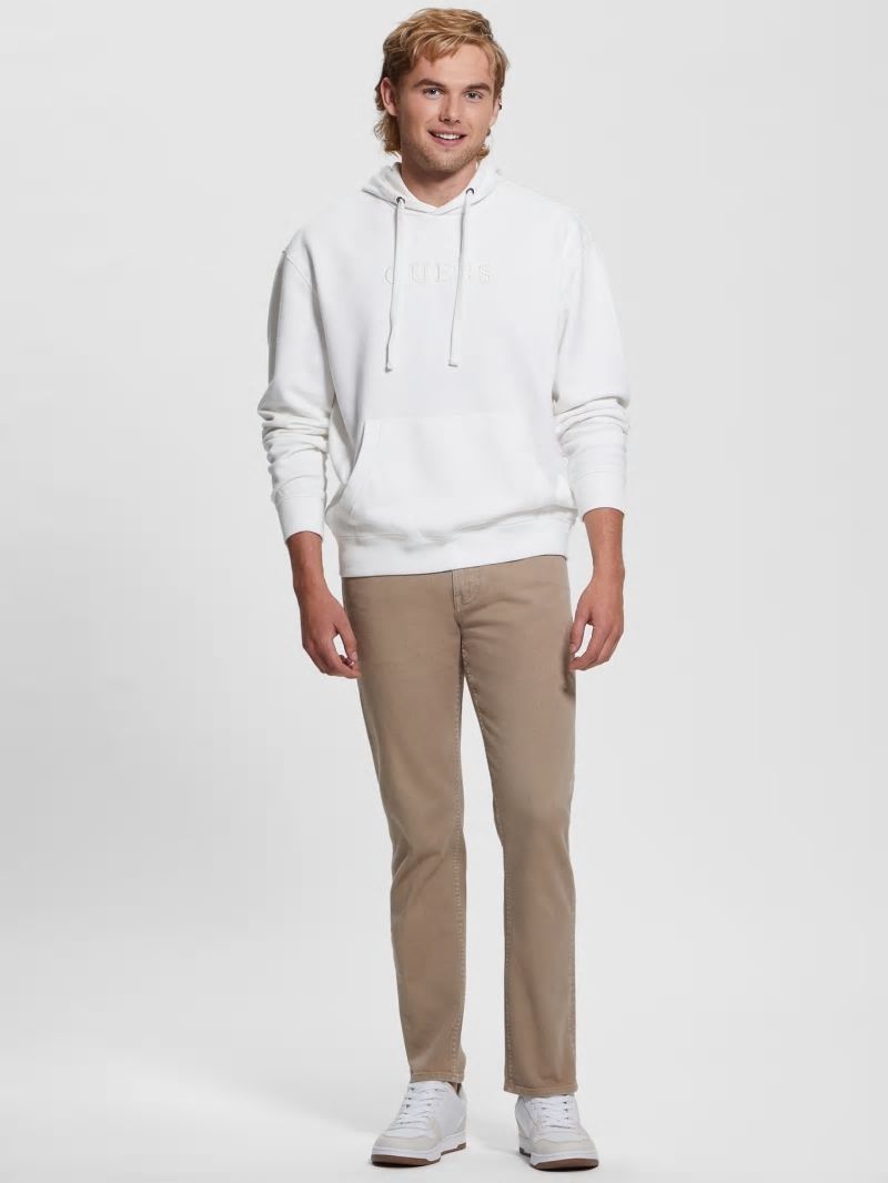 Guess Finch Terry Logo Hoodie - Salt White Multi Guess Finch Terry Logo Hoodie - Salt White Multi