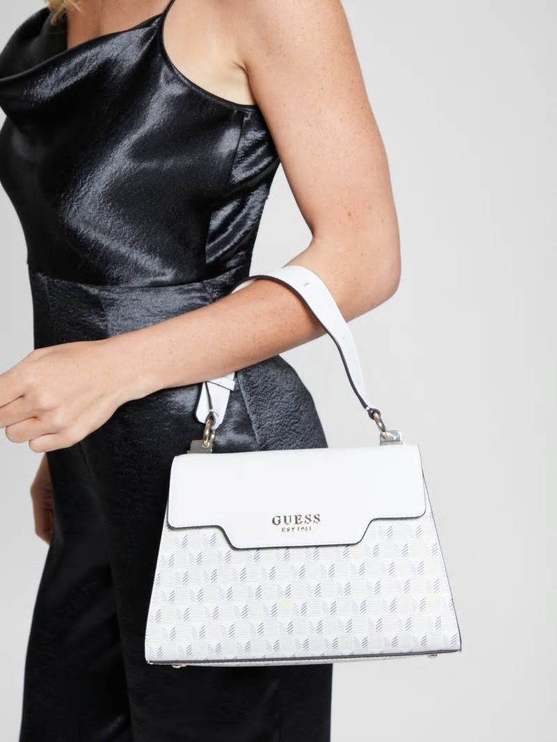 Guess Hallie Mini Fold-Over Flap Crossbody - Steel Guess Hallie Mini Fold-Over Flap Crossbody - Steel