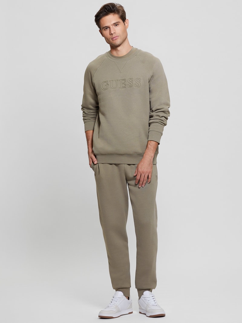 Guess Eco Aldwin Logo Sweatshirt - Mossy Green Guess Eco Aldwin Logo Sweatshirt - Mossy Green